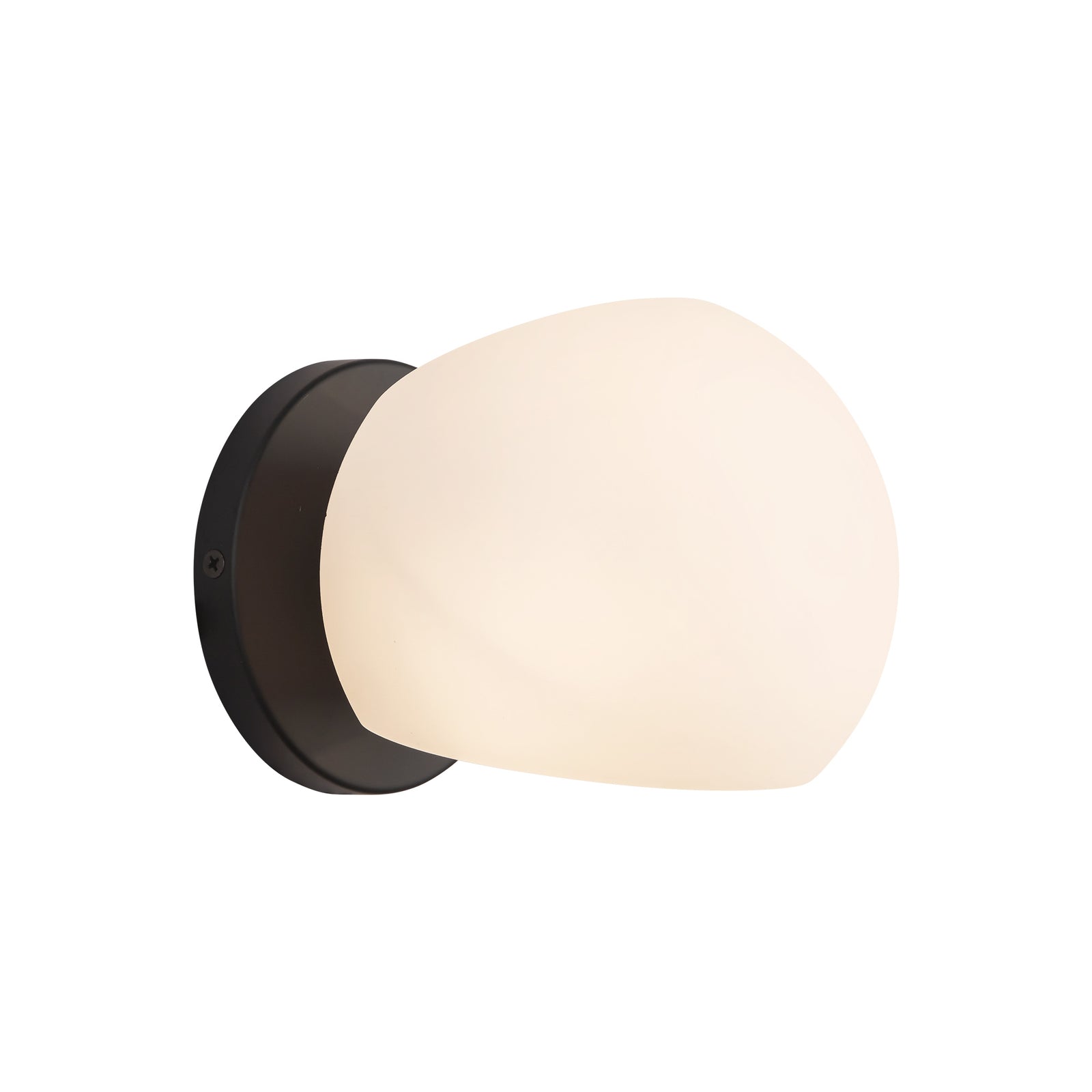 Willow 6-in Matte Black/Opal Matte Glass 1 Light Wall/Vanity