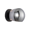 Willow 6-in Matte Black/Smoked Solid Glass 1 Light Wall/Vanity