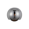 Willow 6-in Matte Black/Smoked Solid Glass 1 Light Wall/Vanity
