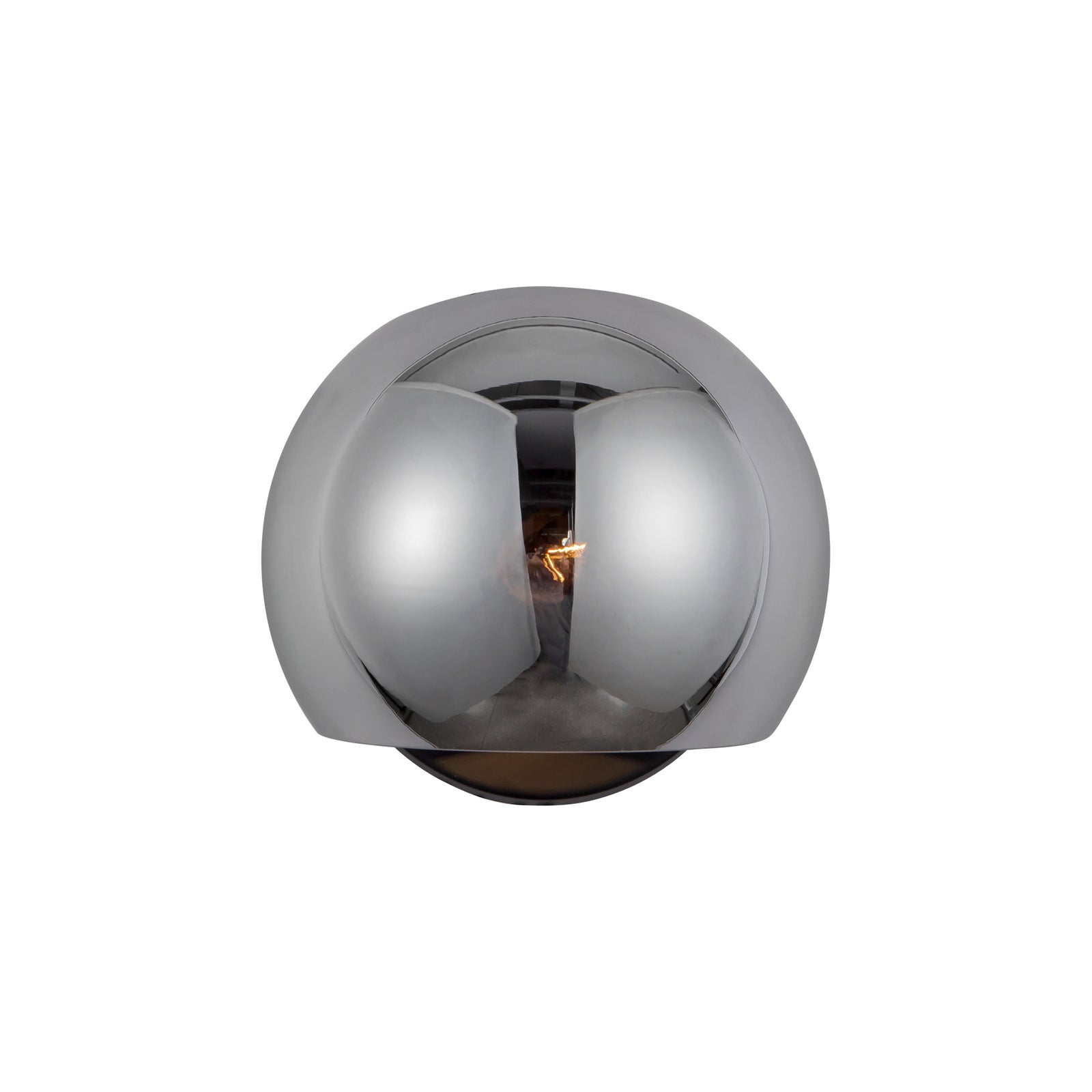 Willow 6-in Matte Black/Smoked Solid Glass 1 Light Wall/Vanity
