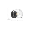 Willow 6-in Matte Black/Smoked Solid Glass 1 Light Wall/Vanity