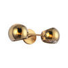Willow 17-in Brushed Gold/Copper Glass 2 Lights Wall/Vanity