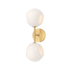 Willow 17-in Brushed Gold/Opal Matte Glass 2 Lights Wall/Vanity