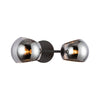 Willow 17-in Matte Black/Smoked Solid Glass 2 Lights Wall/Vanity