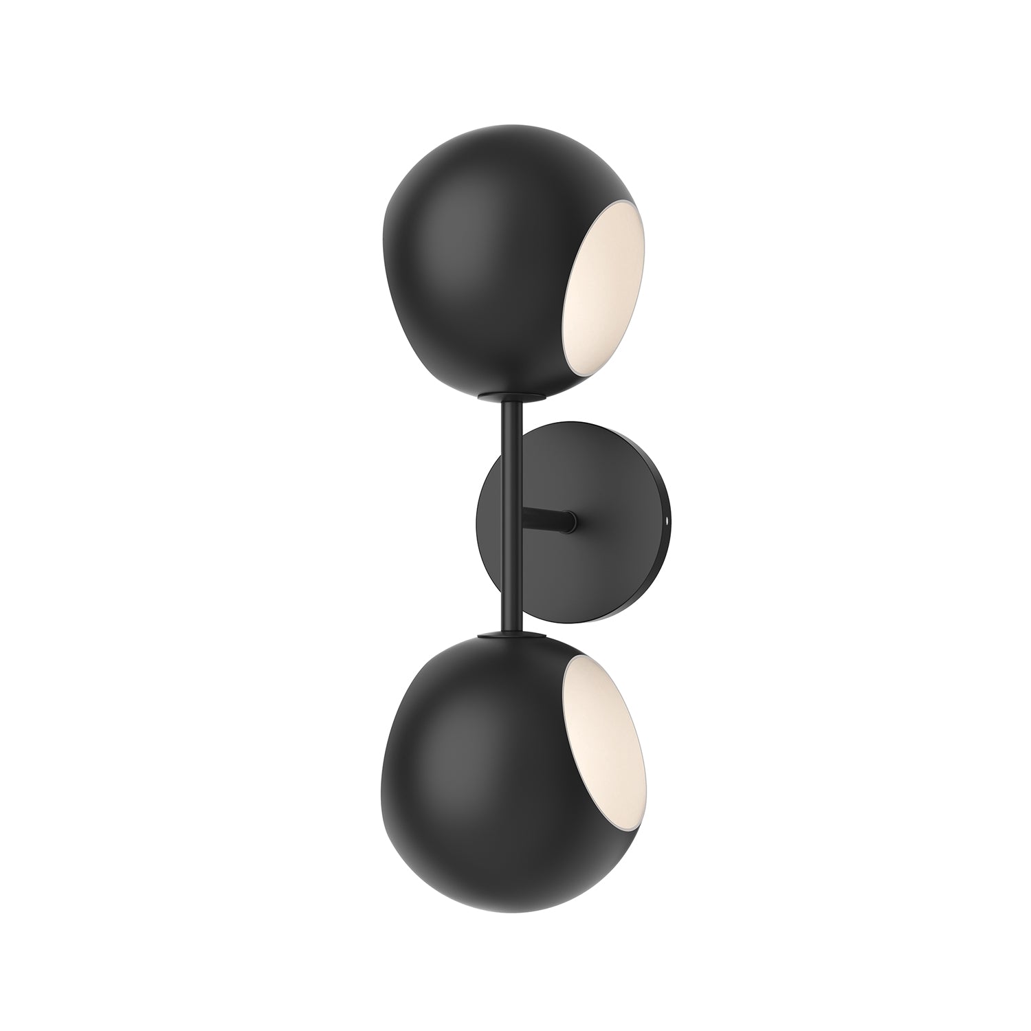 Willow 17-in Matte Black 2 Lights Wall/Vanity