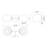 Willow 17-in Matte Black 2 Lights Wall/Vanity