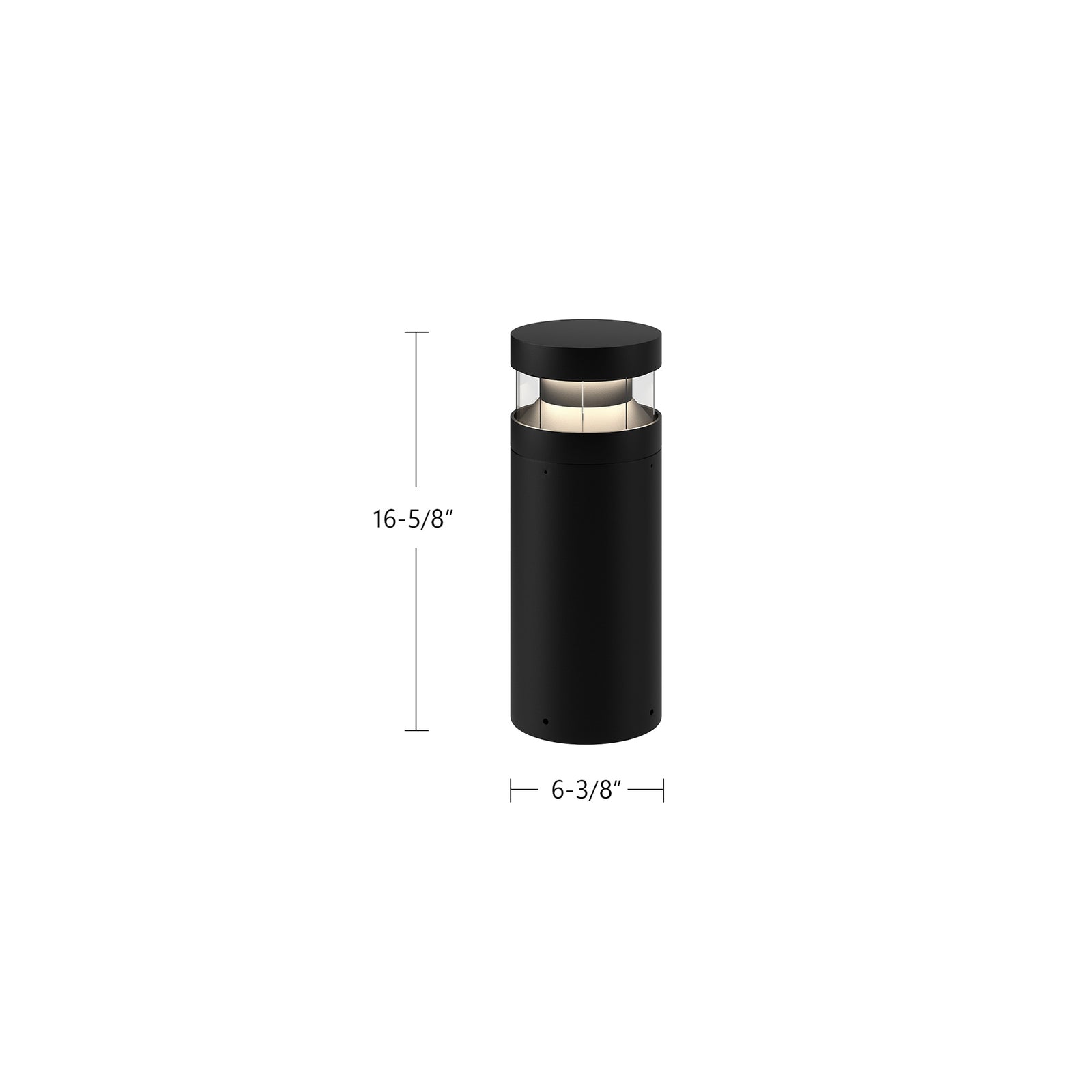 Windermere 16-in Black LED Exterior Bollard