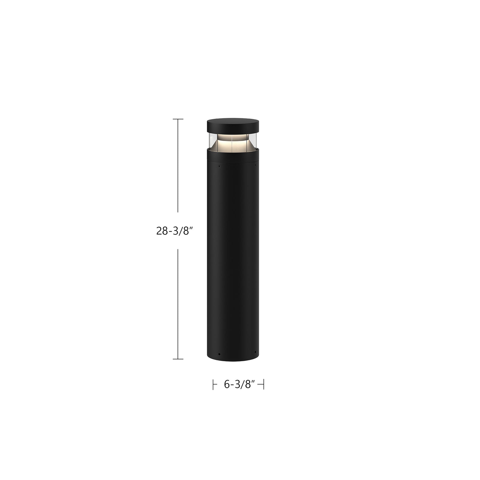 Windermere 28-in Black LED Exterior Bollard