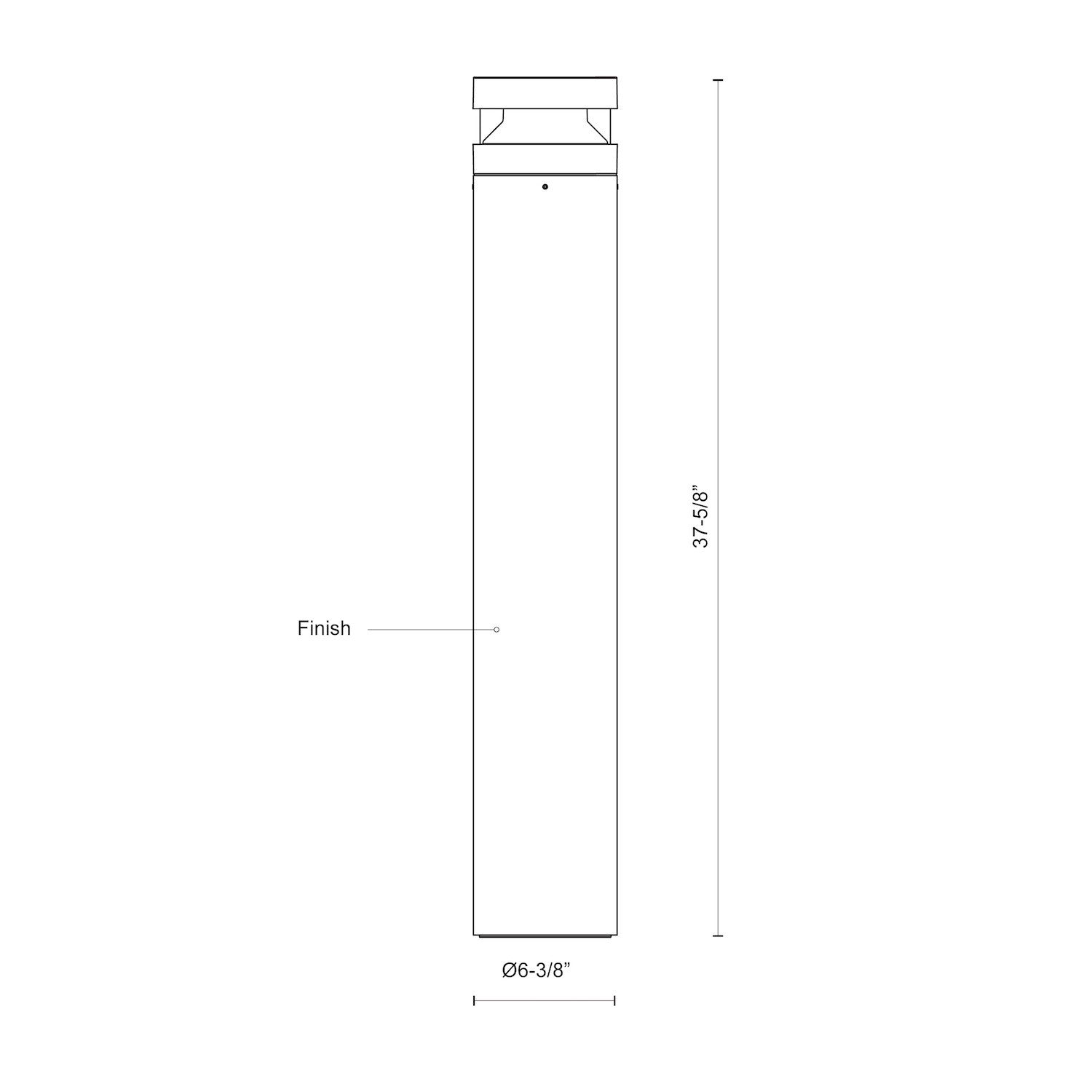Windermere 38-in Black LED Exterior Bollard