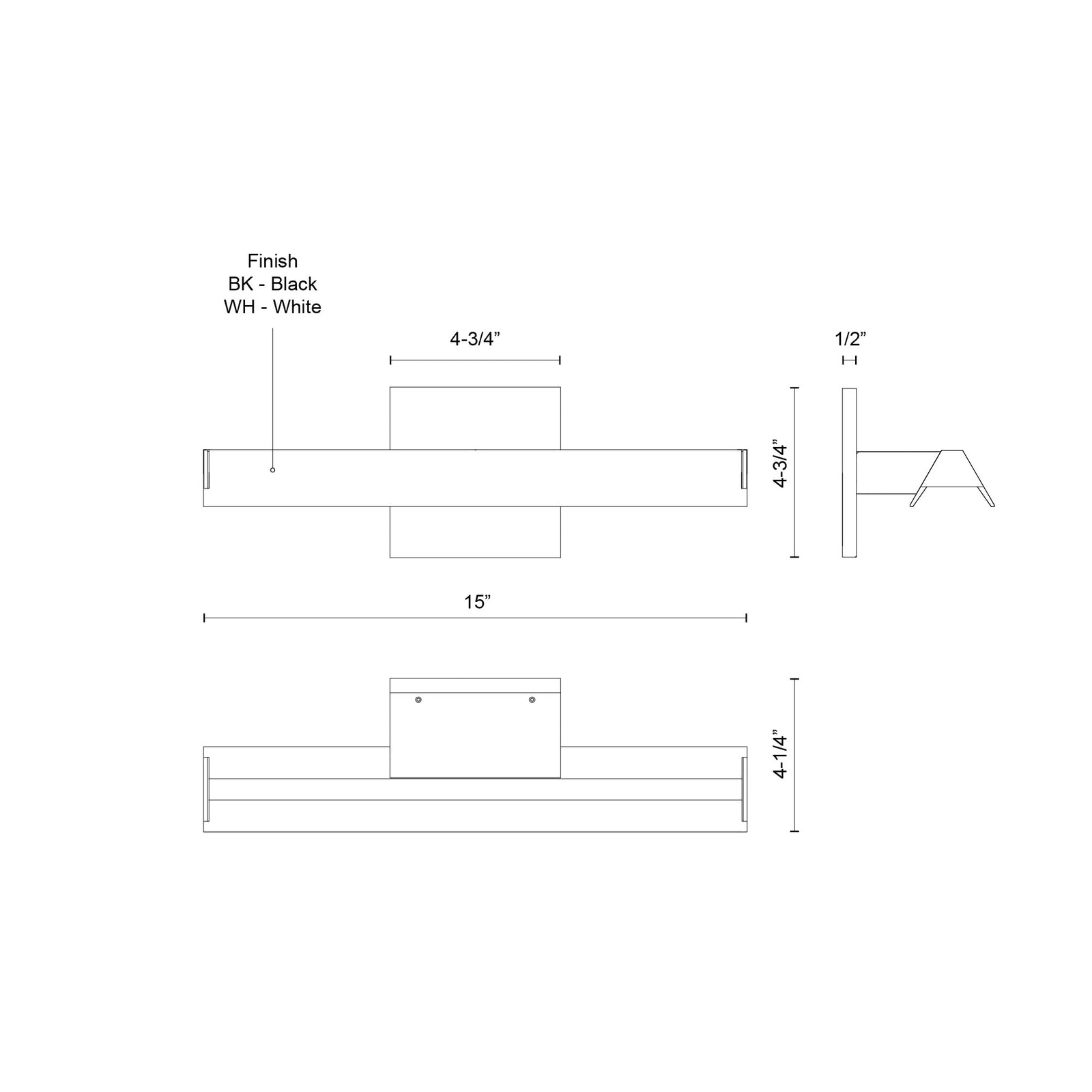 Galleria 15-in Black LED Wall Sconce