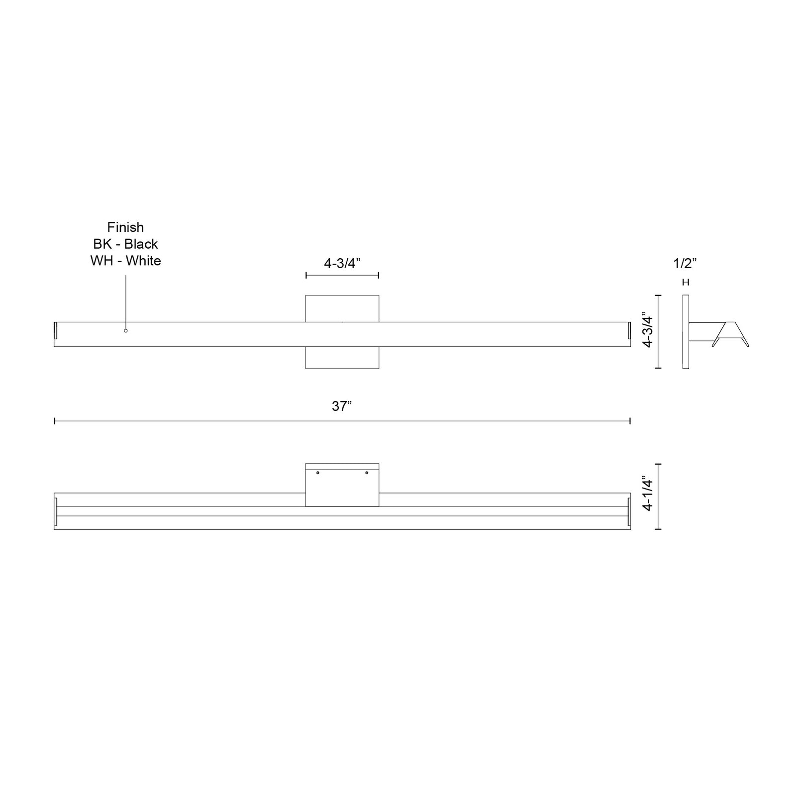 Galleria 37-in White LED Wall Sconce (2700K)