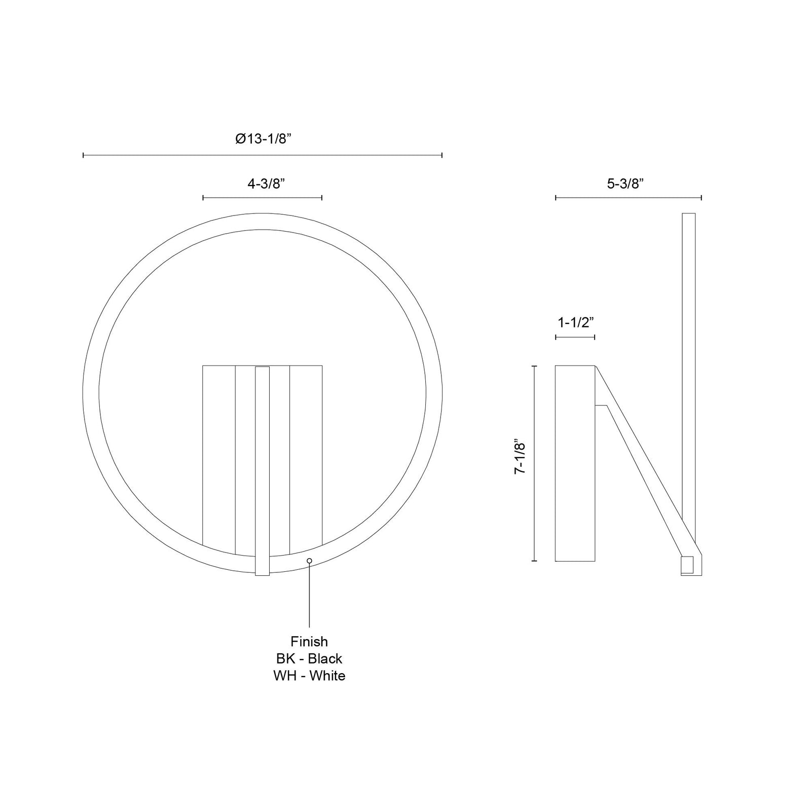 Roda 13-in White LED Wall Sconce
