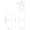 Cedar 11-in Black/Clear LED Wall Sconce