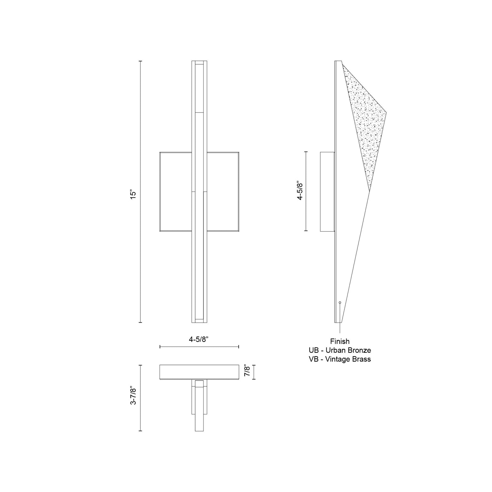 Tachi 4-in Urban Bronze LED Wall Sconce