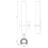 Bhutan 5-in Black LED Wall Sconce