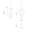 Torres 9-in Vintage Brass 1 Light Wall/Vanity