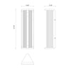 Sabre 12-in Ribbed Glass/Urban Bronze LED Wall/Vanity