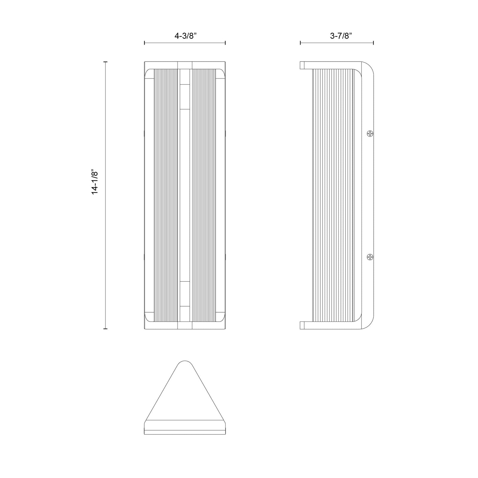 Sabre 12-in Ribbed Glass/Urban Bronze LED Wall/Vanity