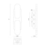 Odin 17-in Urban Bronze/Alabaster Socket Wall Vanity