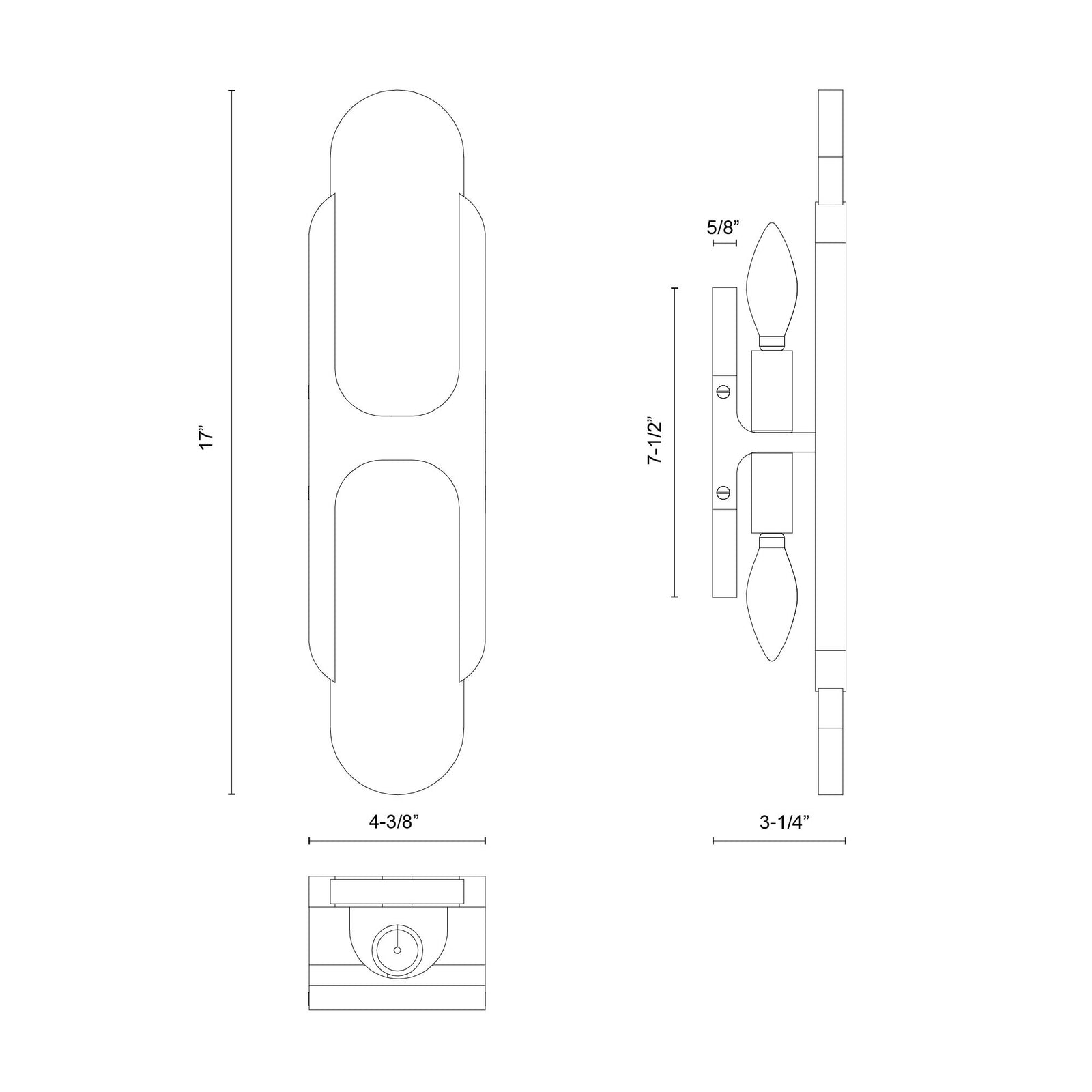 Odin 17-in Urban Bronze/Alabaster Socket Wall Vanity