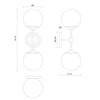 Fiore 18-in Brushed Gold/Glossy Opal Glass 2 Lights Wall Vanity
