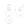Emerson 9-in Aged Gold/Clear 1 Light Wall/Vanity