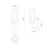 Krysta 10-in Matte Black/Opal Glass 1 Light Wall Vanity