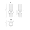 Nelly 12-in Matte Black/Glossy Ribbed Opal Glass Socket Wall/Vanity Light