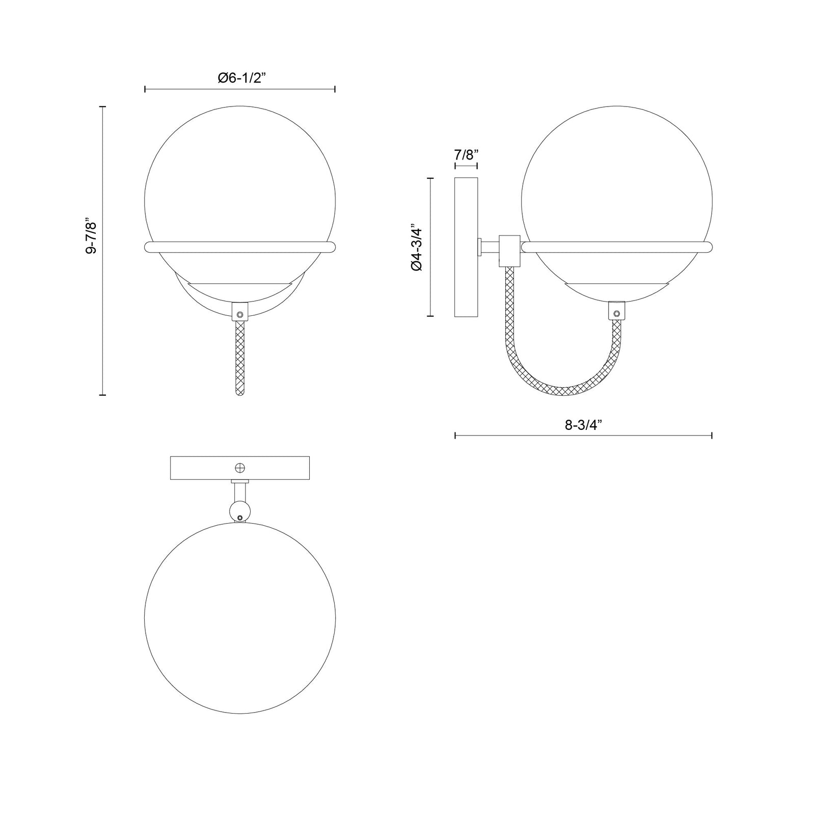 Alba 7-in Aged Brass/Opal Glass 1 Light Wall Vanity