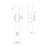 Marcel 5-in Aged Gold 2 Lights Wall/Vanity