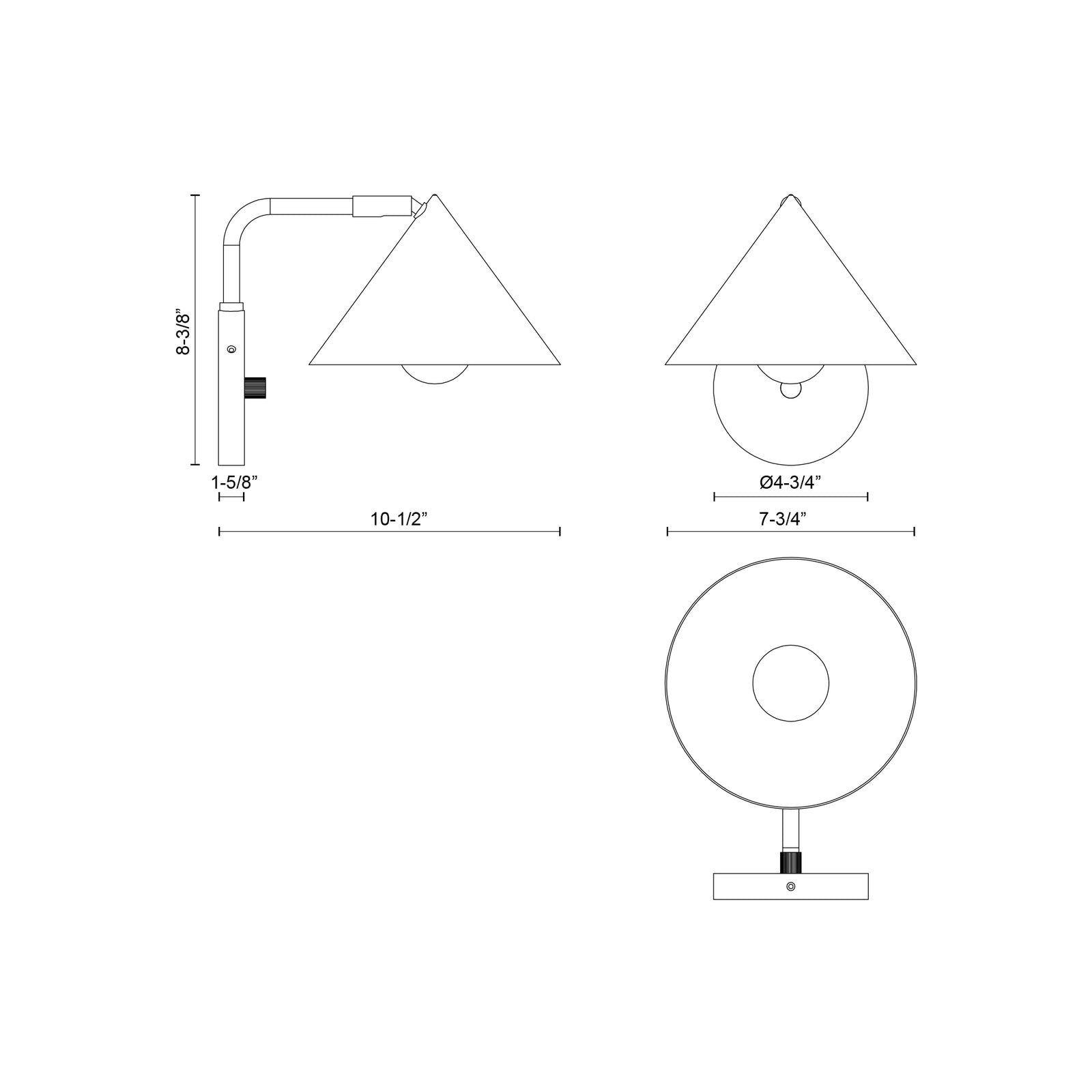 Remy 7-in Matte Black 1 Light Wall/Vanity