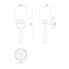 Bridgette 16-in Brushed Gold/White Linen Socket Wall/Vanity Light