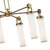 Wynwood 32-in Vintage Brass/Glossy Opal 6 Lights Chandeliers