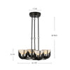 Wynwood 32-in Vintage Brass/Glossy Opal 6 Lights Chandeliers