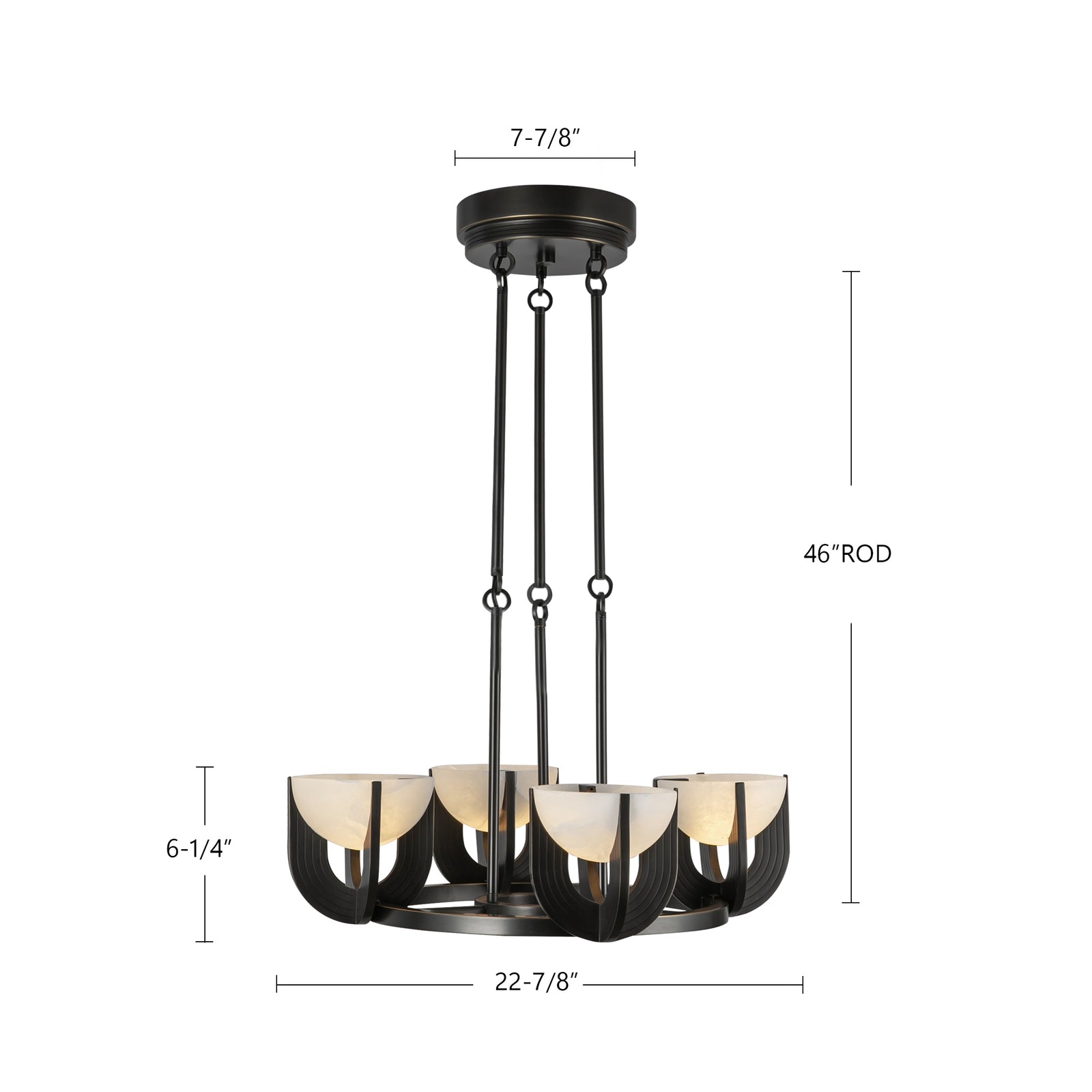 Wynwood 32-in Vintage Brass/Glossy Opal 6 Lights Chandeliers
