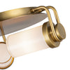 Wynwood 17-in Vintage Brass/Glossy Opal 3 Lights Flush Mount
