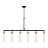 Wynwood 52-in Urban Bronze/Glossy Opal 6 Lights Linear Pendant