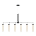 Wynwood 52-in Urban Bronze/Glossy Opal 6 Lights Linear Pendant
