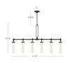 Wynwood 52-in Vintage Brass/Glossy Opal 6 Lights Linear Pendant