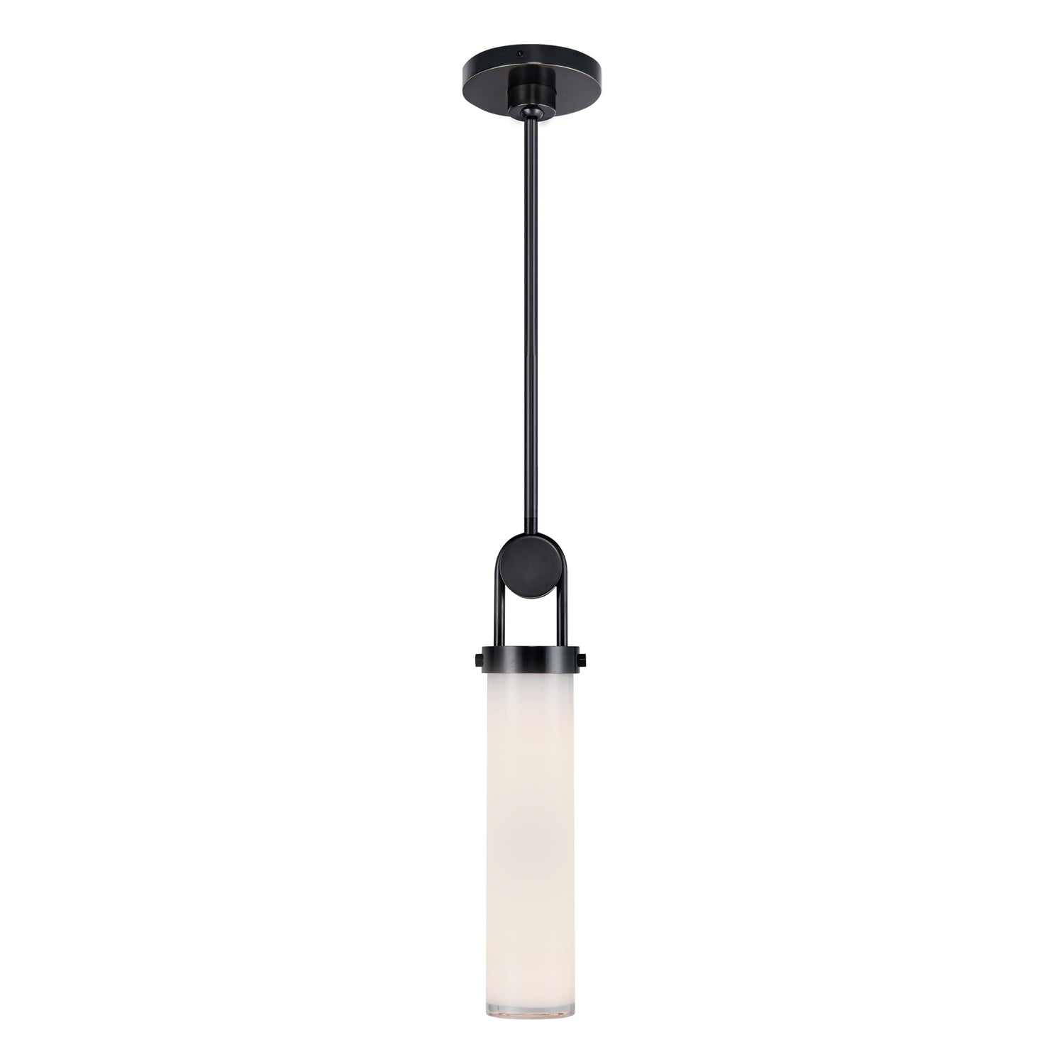 Wynwood 15-in Urban Bronze/Glossy Opal 1 Light Pendant