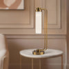 Wynwood 22-in Vintage Brass/Glossy Opal 1 Light Table Lamp
