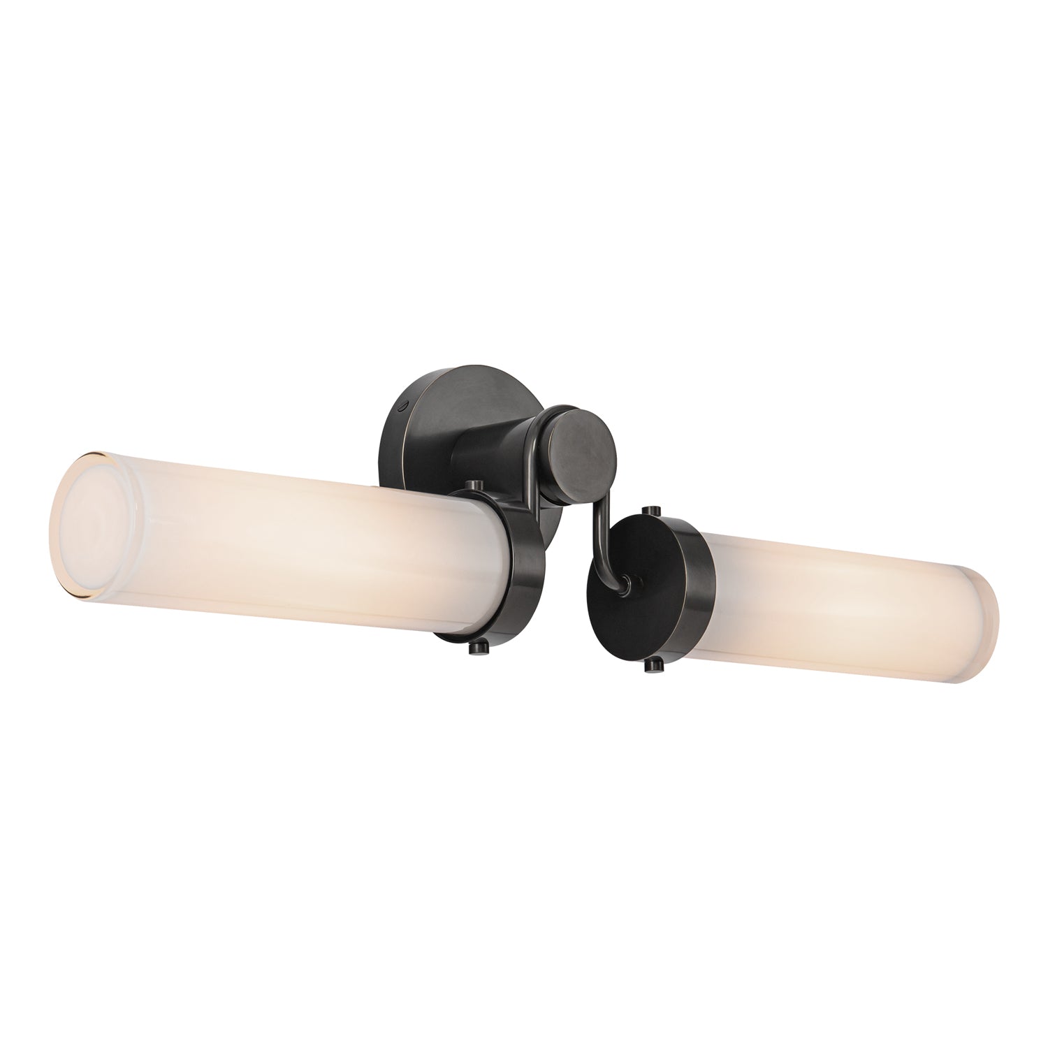 Wynwood 23-in Urban Bronze/Glossy Opal 2 Lights Wall/Vanity