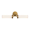 Wynwood 23-in Vintage Brass/Glossy Opal 2 Lights Wall/Vanity