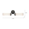 Wynwood 23-in Urban Bronze/Glossy Opal 2 Lights Wall/Vanity