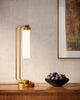 Wynwood 22-in Vintage Brass/Glossy Opal 1 Light Table Lamp