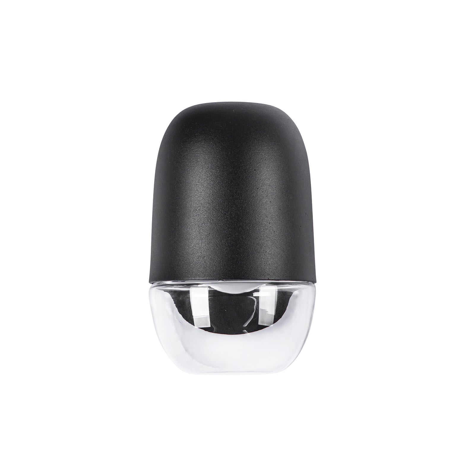 Yara 4-in Black/Clear Glass LED Exterior Wall