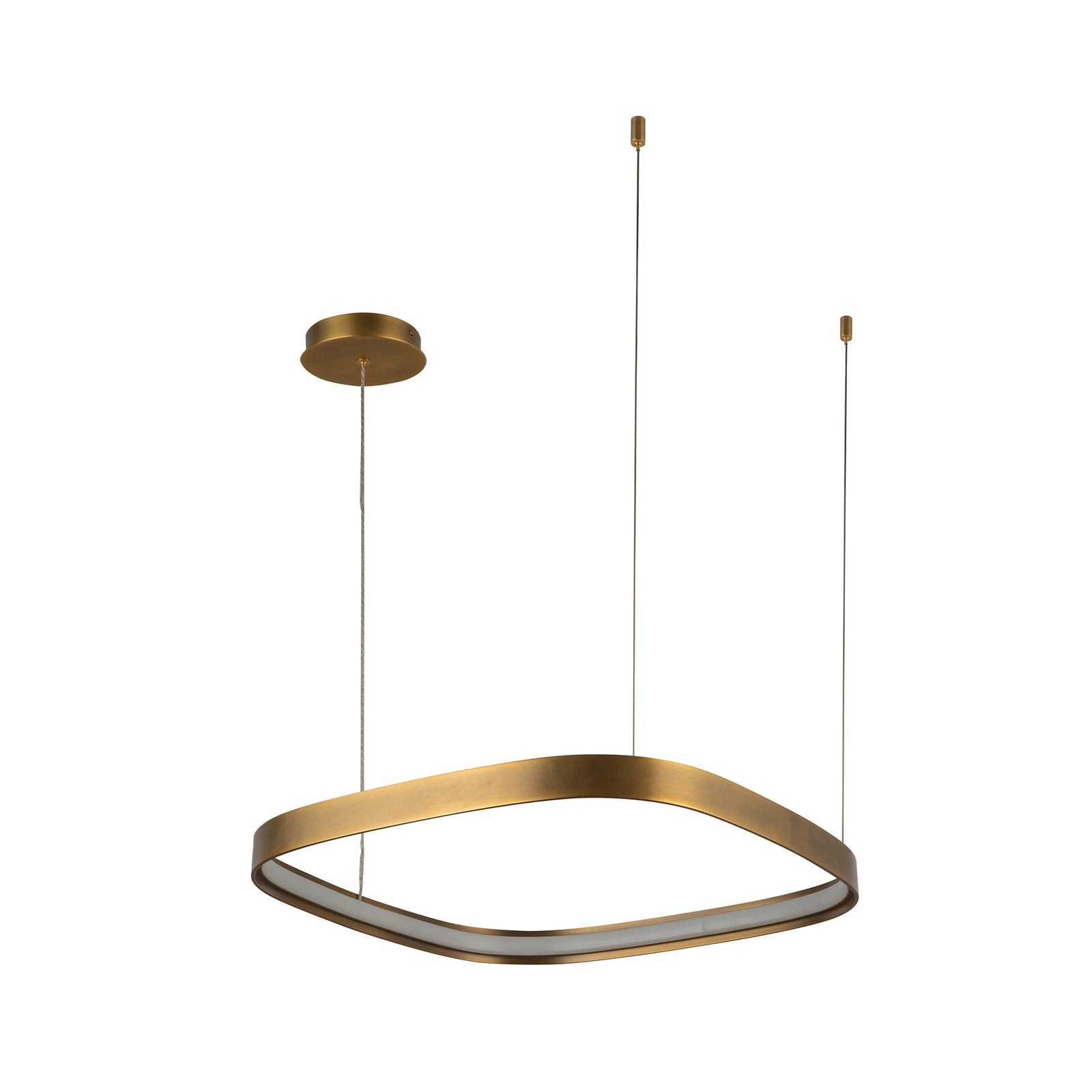 Yukon 19-in Vintage Brass LED Pendant