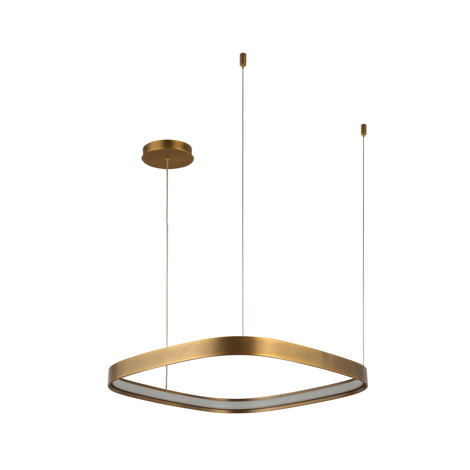 Yukon 19-in Vintage Brass LED Pendant