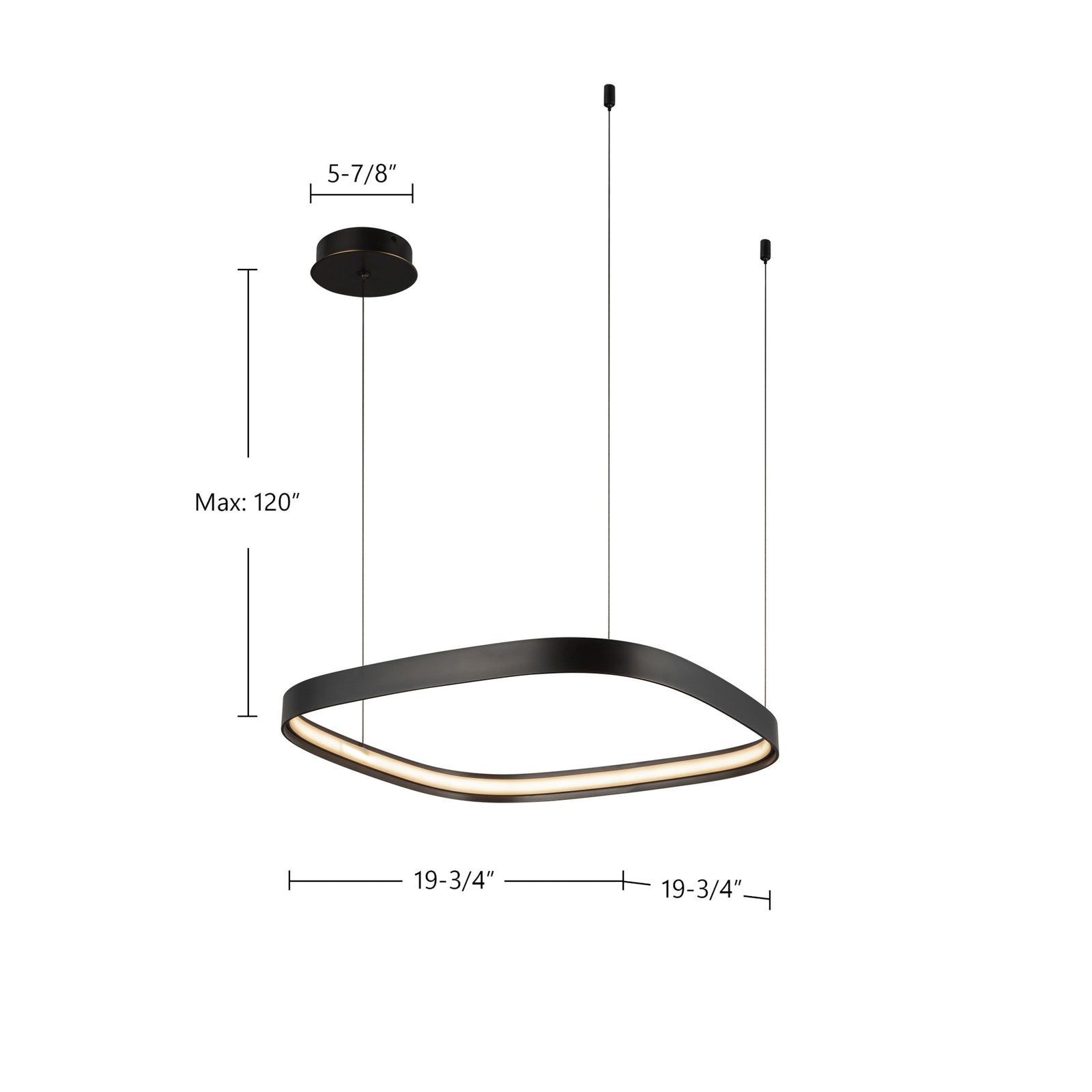 Yukon 19-in Vintage Brass LED Pendant