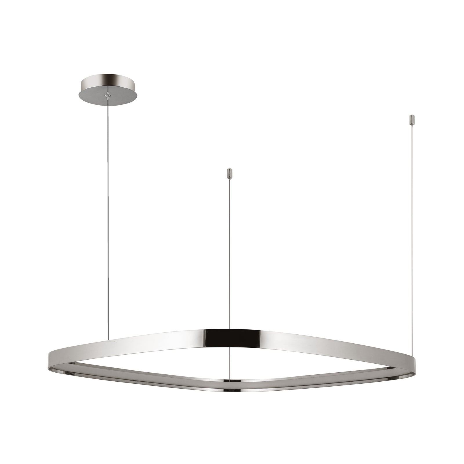 Yukon 31-in Polished Nickel LED Pendant